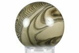 Polished Striped Flint Sphere - Poland #369036-1